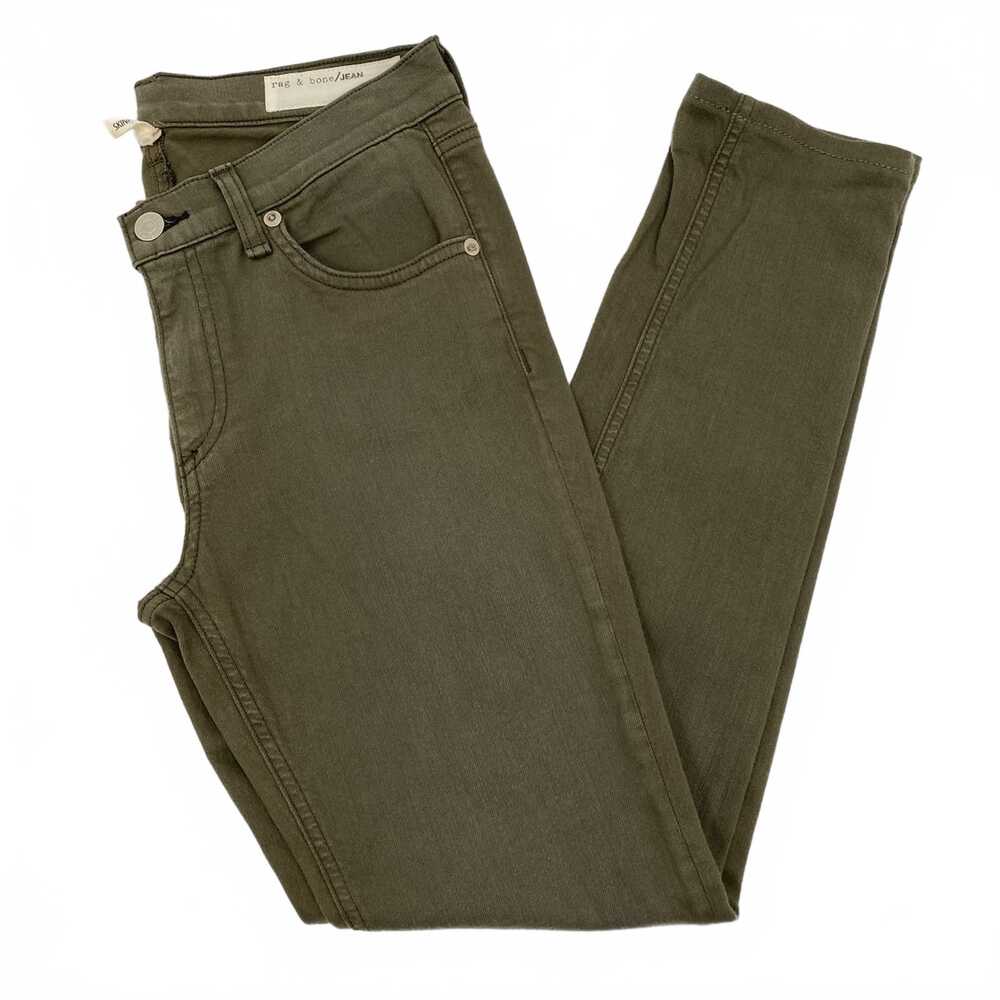 Rag & Bone Green Skinny Jeans | Women’s Regular 4, Cotton Tencel Spandex